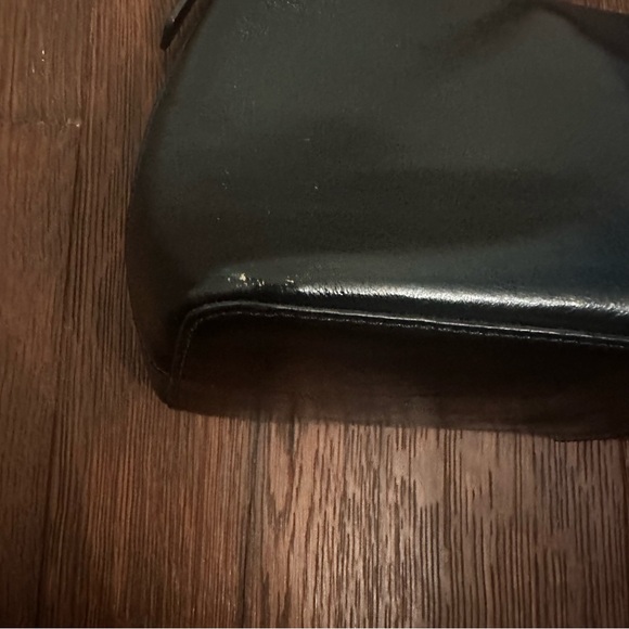 Elegant Black Leather Handbag Vintage Hobo International Y2K - Picture 9 of 14